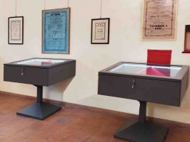 Vetrina espositiva TESTI "vetrina a tavolo in acciaio" MD-VTS.