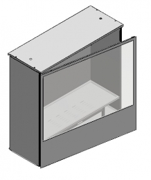 Vetrina espositiva a parete linea THECA cm 80x200x220h MD-VTHP200