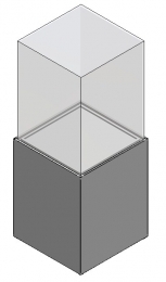 Vetrina espositiva ad isola linea THECA cm 60x60x160h.MD-VTT60