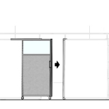 Pannello scorrevole MACRO "finestrato feltro" - cm 100x200h  - Pannello scorrevole MACRO 