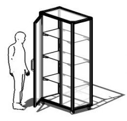 Espositore vetrina della linea ARGURION cod:ES-AREA6