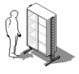 Espositore  vetrina della linea OMEGA  cod:ES-VTOM18 - Espositore  vetrina della linea OMEGA  cod:ES-VTOM18