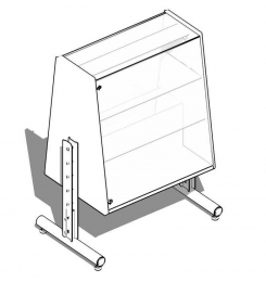 Espositore  vetrina della linea OMEGA  cod:ES-VTOM86