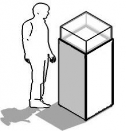 Espositore  vetrina della linea THECA cod:ES-VTT50-1