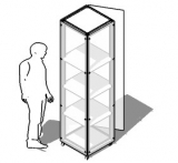Vetrina della linea Omega cod. ES-VT50.50 - Vetrina della linea Omega cod. ES-VT50.50