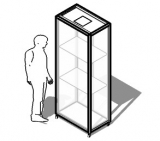 Vetrina della linea Omega cod. ES-VT50.80PLX - Vetrina della linea Omega cod. ES-VT50.80PLX