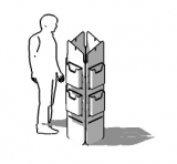 ESPOSITORE  della linea TOTEM cod ES-TO14-2 - ESPOSITORE  della linea TOTEM cod ES-TO14-2