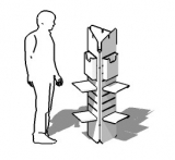 ESPOSITORE  della linea TOTEM cod ES-TO14-3 - ESPOSITORE  della linea TOTEM cod ES-TO14-3