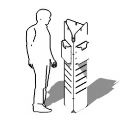 ESPOSITORE  della linea TOTEM cod ES-TO14-4