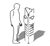 ESPOSITORE  della linea TOTEM cod ES-TO14-4 - ESPOSITORE  della linea TOTEM cod ES-TO14-4