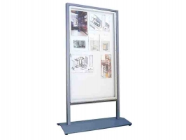 Bacheca autoportante con struttura in metallo