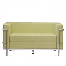 Divano attesa a due posti con imbottitura in resina poliuretanica espansa indeformabile