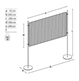 Pannello espositivo EXPO'  "griglia metallica con basi tonde.MD-EXG20T2 - Pannello espositivo EXPO'  