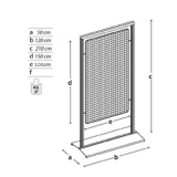 MD-PN12G richiedi preventivo - Pann.espositivo SIDEROS' Pann.espositivo SIDEROS' "griglia metallica" con morsetti.MD-PN12G - Pann.espositivo SIDEROS'