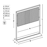 MD-PN24G richiedi preventivo - Pann.espositivo SIDEROS Pann.espositivo SIDEROS "griglia metallica" con morsetti. - Pann.espositivo SIDEROS
