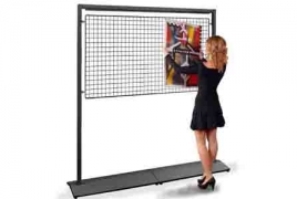 Pann.espositivo SIDEROS "griglia metallica" con morsetti.