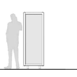 Pannello divisorio ALA "laminato" - cm 65x180h  - Pannello divisorio ALA 