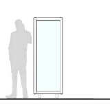 Pannello divisorio ALA "vetroplastico" - cm 65x180h - Pannello divisorio ALA 