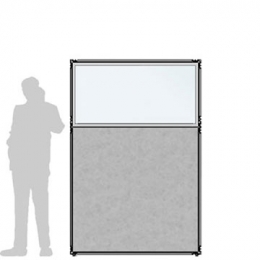 Pannello divisorio CLIPPER "finestrato feltro" - cm 130x195h