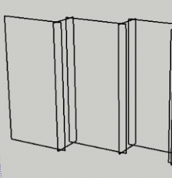 Pannello espositivo, cm 125x250h