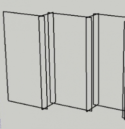 Pannello espositivo, cm 62x250h