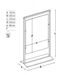 Pann.espositivo SIDEROS' "lamiera metallica" con morsetti.MD-PN12LA
