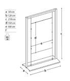 Pann.espositivo SIDEROS' "lastra in metacrilato a tasca" cavetti e morsetti.MD-PN12CMT - Pann.espositivo SIDEROS' 