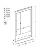 Pann.espositivo SIDEROS' "lastra in metacrilato a tasca" cavetti e morsetti.MD-PN12MT - Pann.espositivo SIDEROS' 