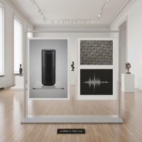 Pann.espositivo SIDEROS "n.2 lastre composite" con morsetti e cavetti. MD-PN24CD