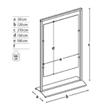 Pannello espositivo SIDEROS'  " lastra composita" con morsetti MD-PN12 - Pannello espositivo SIDEROS'  