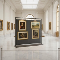 Pannello espositivo SIDEROS "lastra composita" inserita nel telaio.MD-PNP24