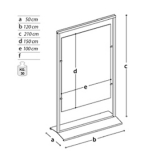 Pannello espositivo SIDEROS'  "lastra in forex" con morsetti.MD-PN12FX - Pannello espositivo SIDEROS'  