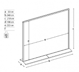 Pannello espositivo SIDEROS "policarbonato alveolare".MD-PNP24PO - Pannello espositivo SIDEROS 