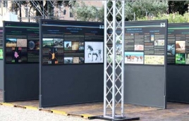 Parete espositiva MACRO lastra in forex,cm 200x300h. 