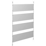 Pannello espositivo WIRE  a parete con barre verticali e lastre composite MD-BA10W - Pannello espositivo WIRE  a parete con barre verticali e lastre composite MD-BA10W