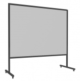 Pannello espositivo autoportante bifacciale su ruote della linea MACRO cm 206x200h  - Pannello espositivo autoportante bifacciale su ruote della linea MACRO cm 206x200h 