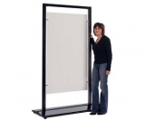 Pannello espositivo autoportante su ruote della linea Sideros cm 120x210h - Pannello espositivo autoportante su ruote della linea Sideros cm 120x210h